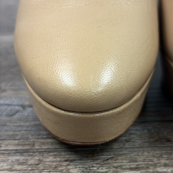 Jimmy Choo Nude Smooth Italian Leather Platform Heels EU40.5 US10.5 - Picture 14 of 16